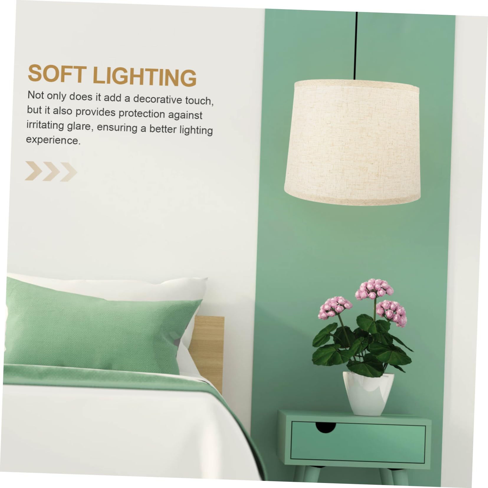 Abat-Jour Lin Naturel Ciieeo Pour Lampe De Table Et Applique Murale - Tissu Doux Et Élégant