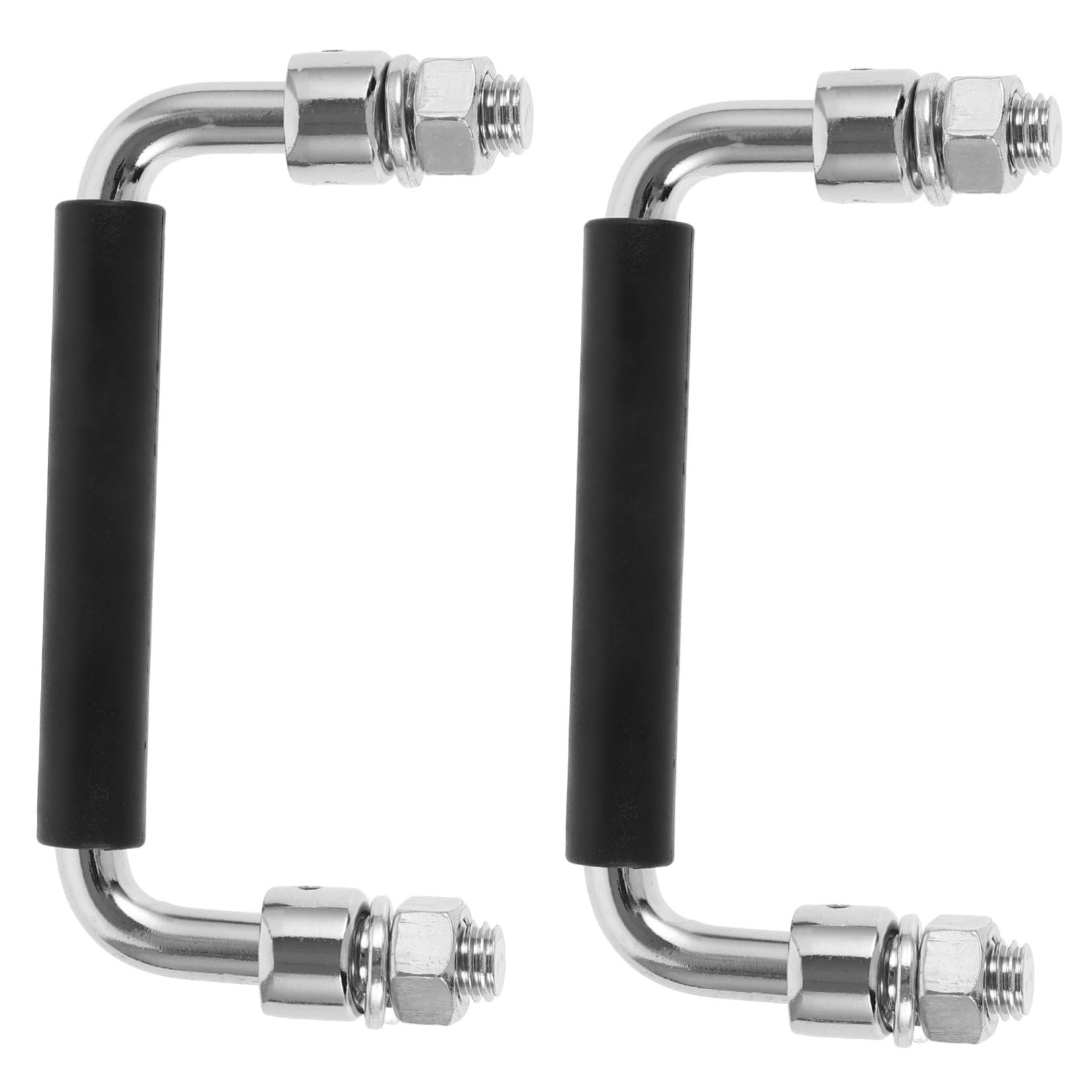 VILLFUL 2pcs Folding Handle Cabinet Handles Cart Handle Folding Toolbox Handle Cabinet Hardware Door Pull Handle Case Handle Cabinet Door Pulls Door Handle Iron Plated with Chromium Silver