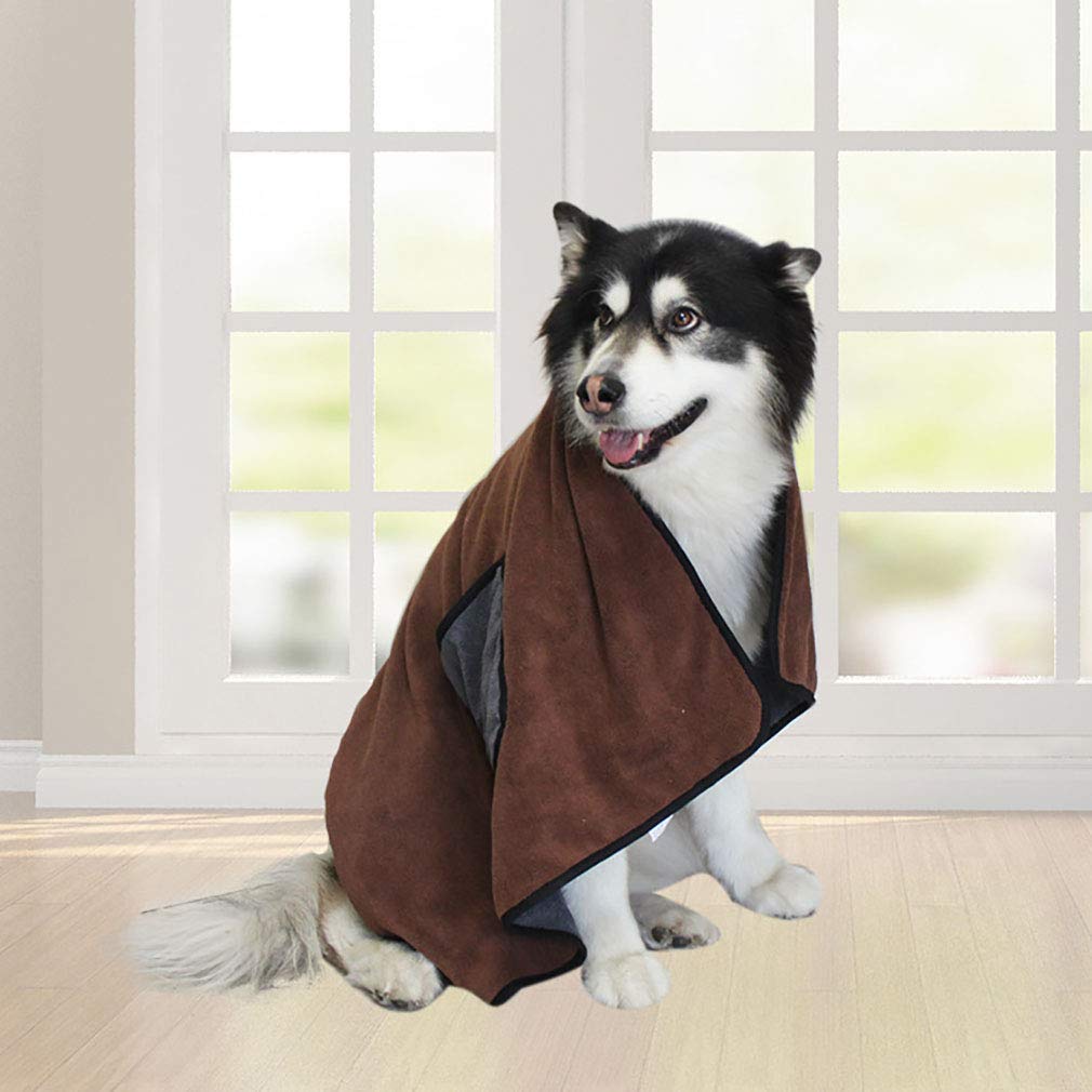 Serviette de Bain pour Chien Chat Peignoir, Serviettes Super Absorbantes pour Animaux en Micofibre pour Chiens