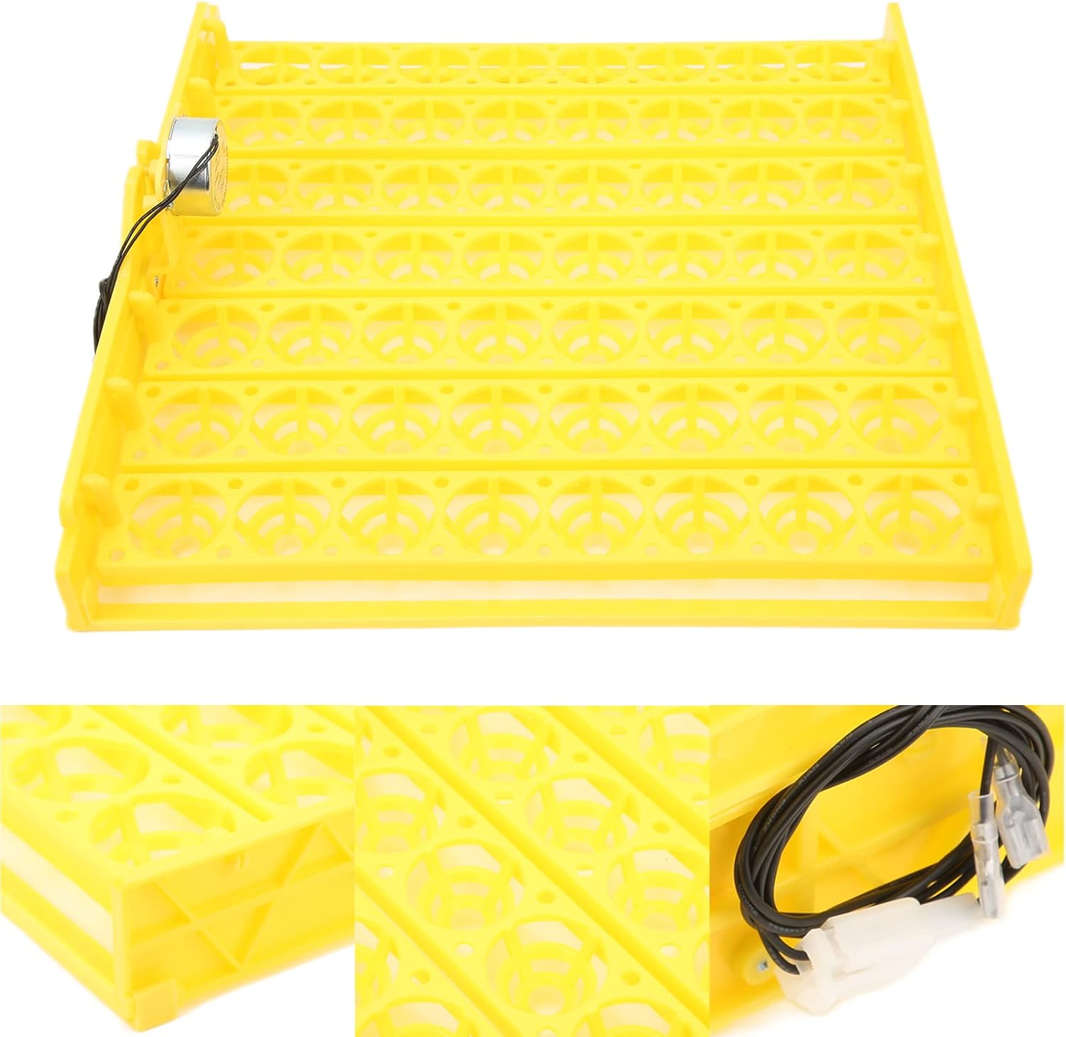 Automatic Egg Turner, 110V Swing Around 45 Degrees to Turn the Egg Tray Egg Hatching Tray 56 Eggs Fully Automatic Incubator(110V)