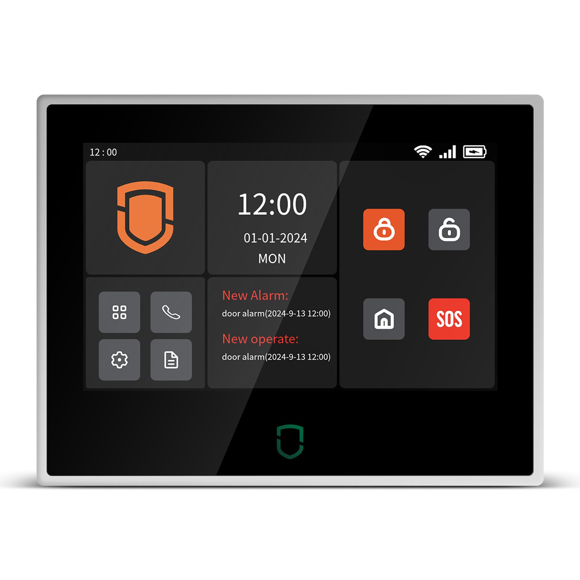 Wolf Guard Sistema de Alarma Doméstica Inteligente, Panel LCD 7 Pulgadas, Kit WiFi/4G con Control por App, 2 Sensores de Puerta, 2 Mandos a Distancia, Compatible con Smart Life