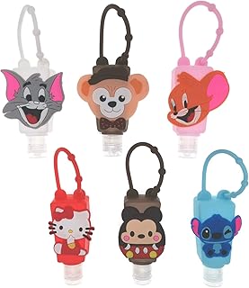 6Pcs Portable Empty Kids Hand Sanitizer Bottle, 30ml Leak Proof Refillable Liquid Soap Containers Travel Bottles for Liquid Soap, Lotion Random Color