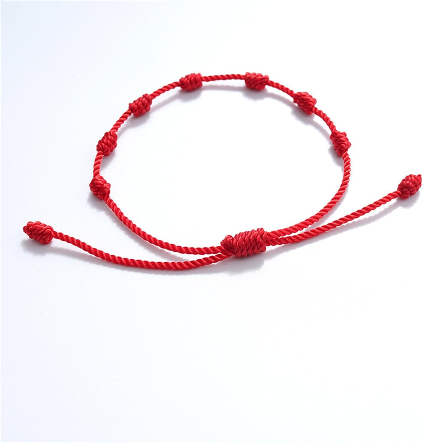 7 Knot Protection String Bracelets Handmade Good Luck Tibetan Amulet Red Black Knot Cord Matching Braided Bracelets for Men Women Friendship BFF Couples Lovers Family Birthday Christmas Fashion Jewelry Gifts - Image 6
