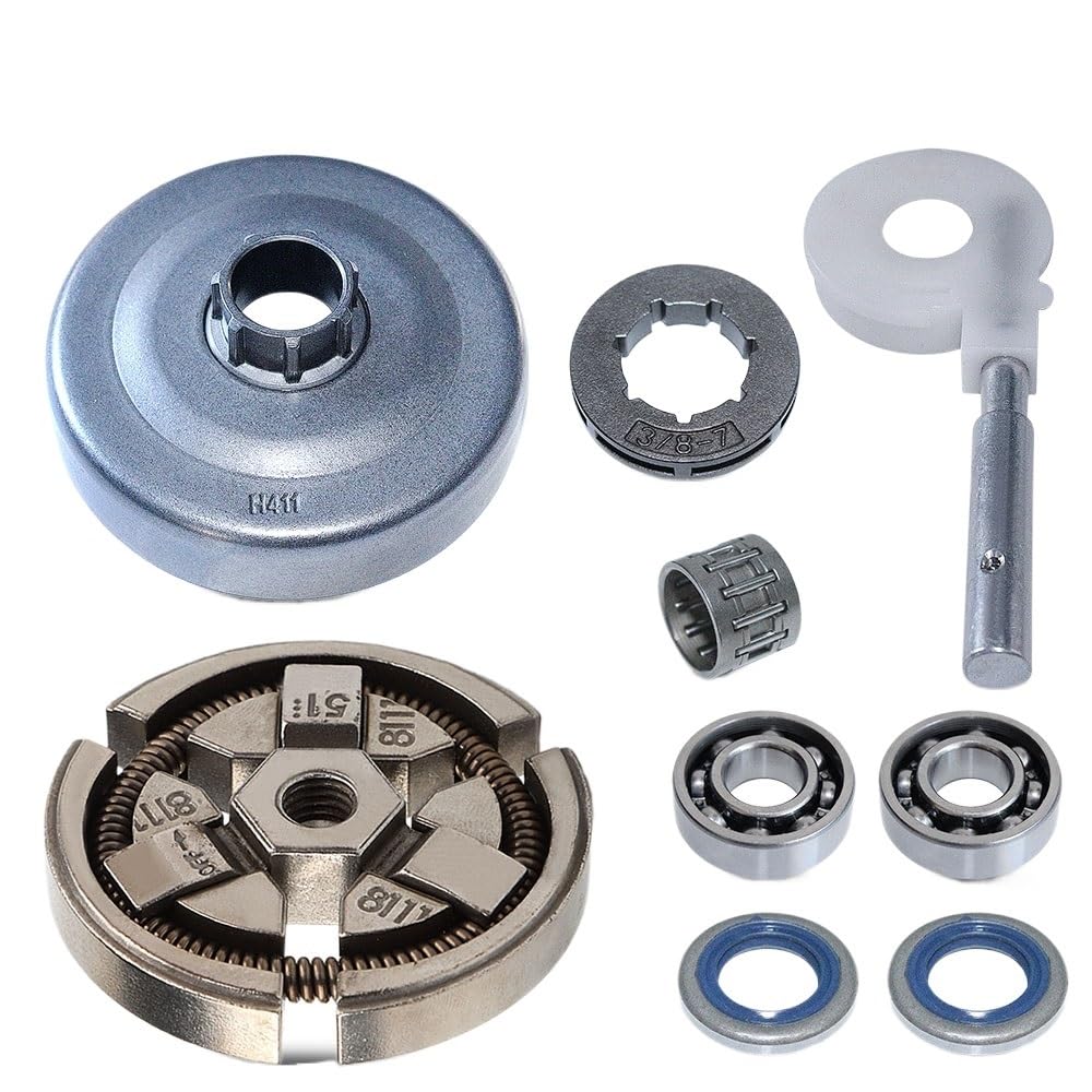 1 Juego de Kit de bomba de aceite de llanta de rueda dentada de tambor de embrague for motosierra H 50 51 55 Rancher 503498103, 503493201 W cojinete de aguja