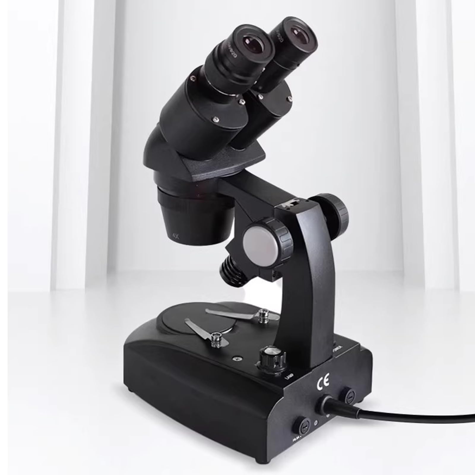 Microscopio Binocular Estereoscópico con Zoom para Análisis De Gemas, Aumento De 20/40X, Oculares WF10x/20 Mm, Iluminación Superior/Inferior, Condensador De Campo Oscuro