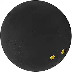 Bola de squash de competição esportiva de 37 mm com pontos amarelos duplos para treinamento e prática