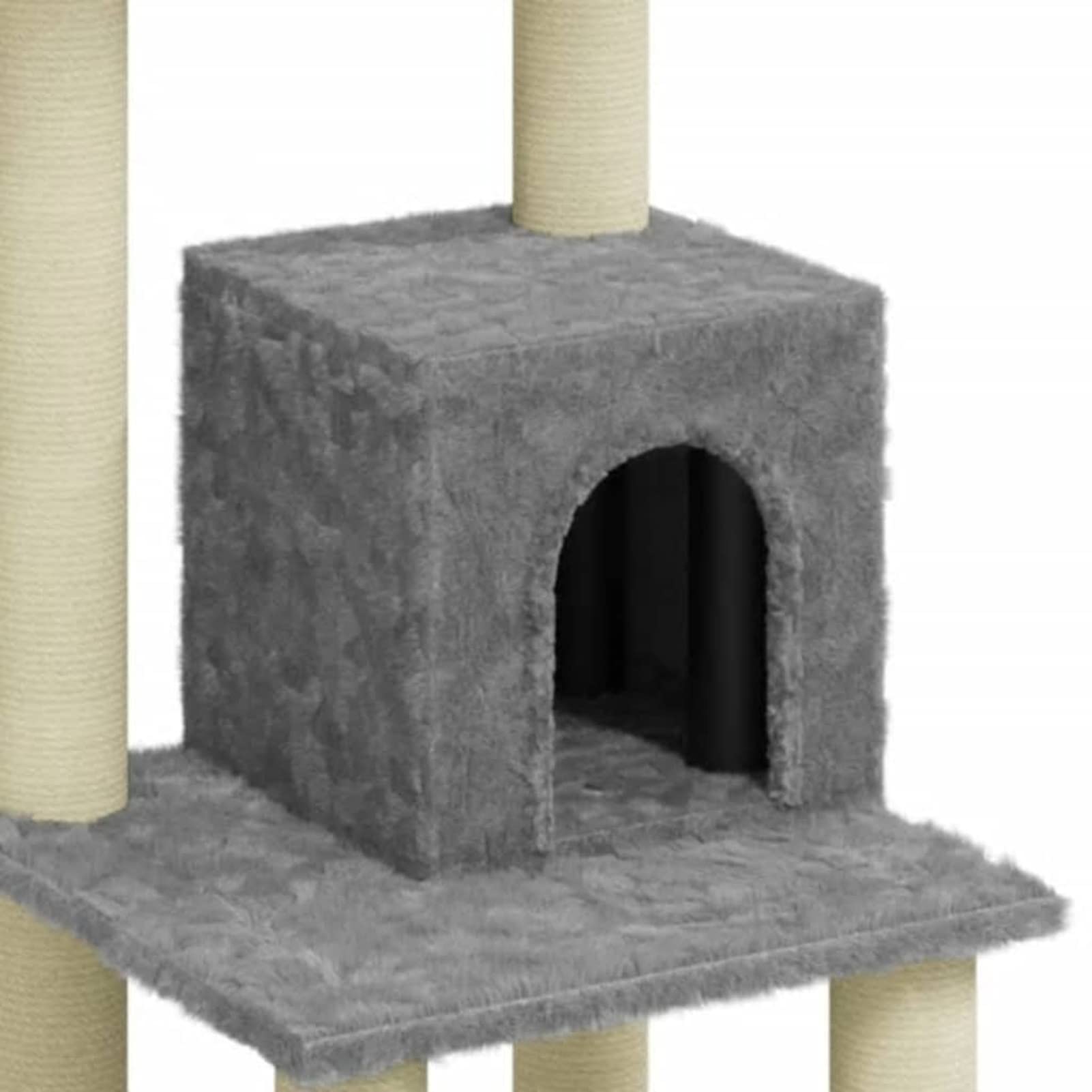 Rascador para Gatos con Postes de sisal, XIAOGUANG Arbol para Gatos, Gatos Accesorios, Arranhador para Gatos, Arbol Rascador Gatos, Gris Claro 105 cm