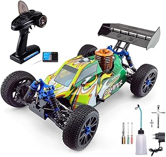 1/8 Nitro RC Truck For Adult 90KM/H 4WD Nitro Gas Powered RC Car 94970 26CXP Engine Fast Speed Remote Control Truck RTR Hobby Racing Vehicle Methanol Fuel Off-road Short Course Crawler (Green)