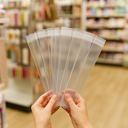 Miniatura 2 de Bolsas de polipropileno autoadhesivas transparentes de 1 x 10 pulgadas, paquete de 100 bolsas de celofán resellables para barras de pretzel de