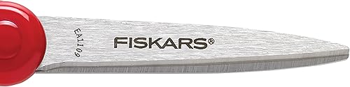 Miniatura 8 de Fiskars 12-94587096J - Tijeras para estudiantes, suministros para el regreso a clases, 7 pulgadas, los colores pueden variar