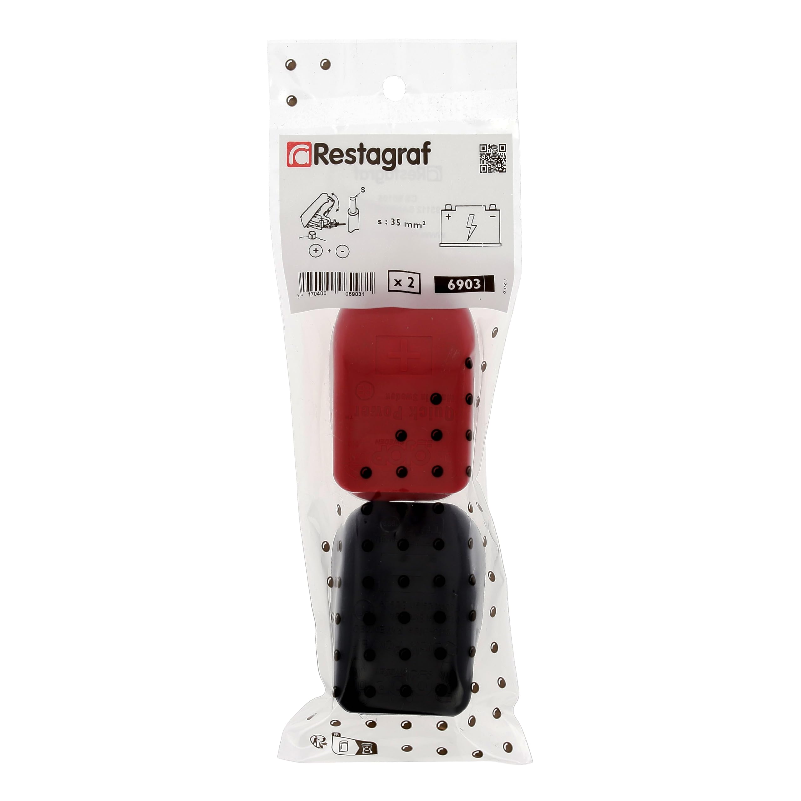 RESTAGRAF 6903 2x Morsetto polo batteria