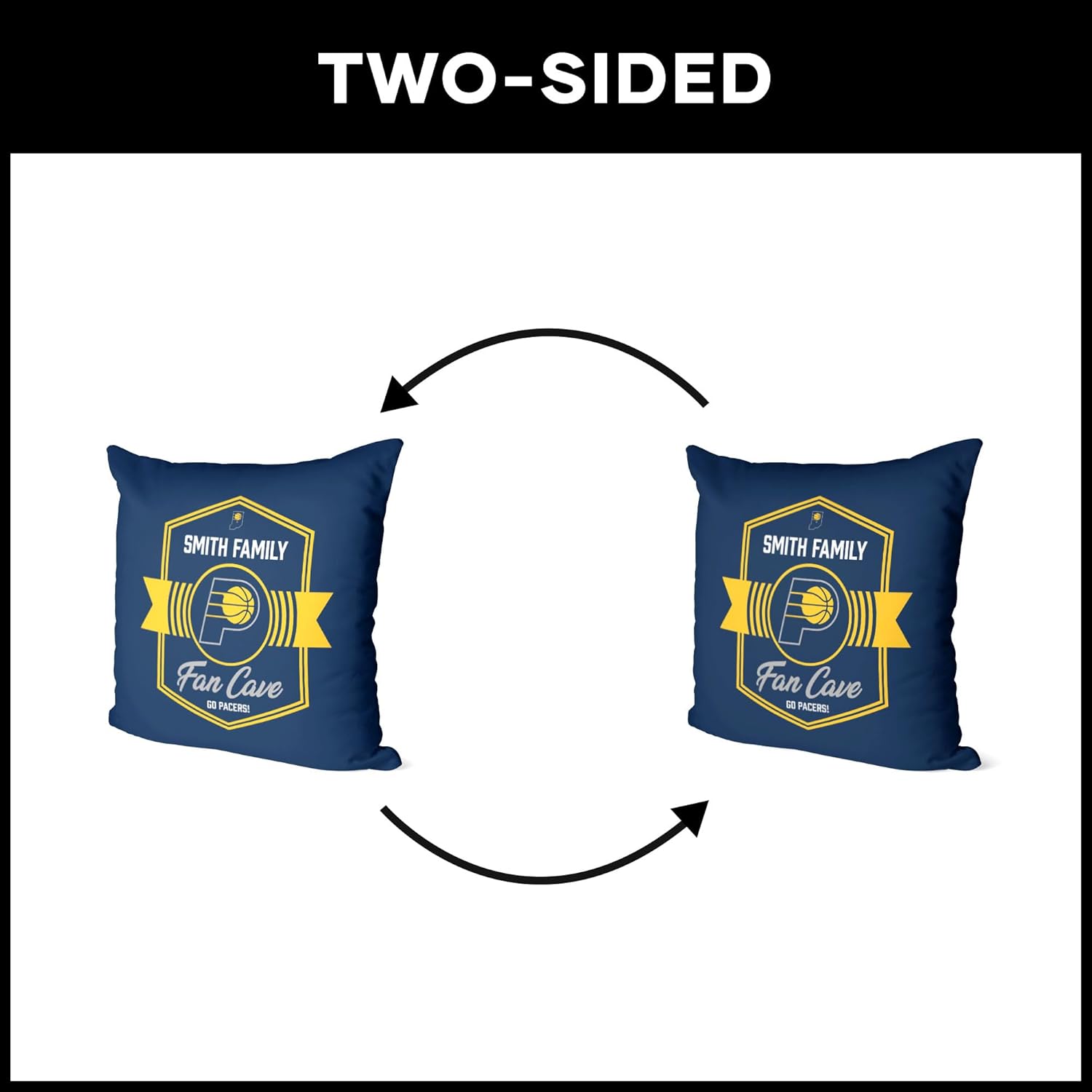 NORTHWEST NBA Indiana Pacers, Dominion, Personalized Throw Pillow, 18 x 18 Inches