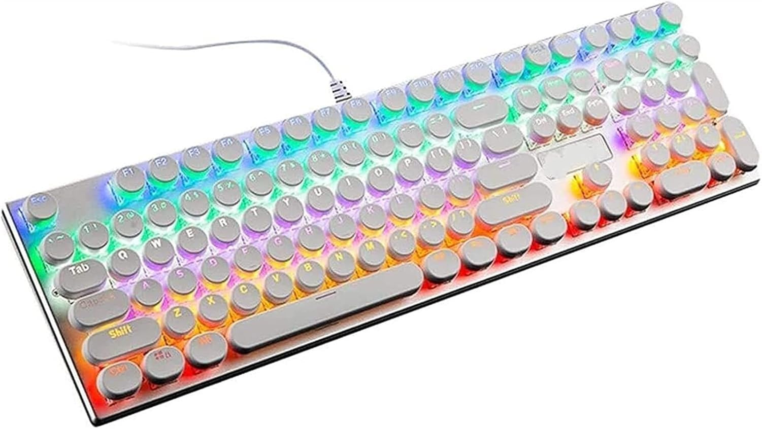 XIUNYIE Mechanical Gaming Keyboard and Mouse Combo 108 Key Wired USB RU/US Layout Blue Red Switch Anti-ghosting RGB Backlit LED for PC Laptop Gamer White