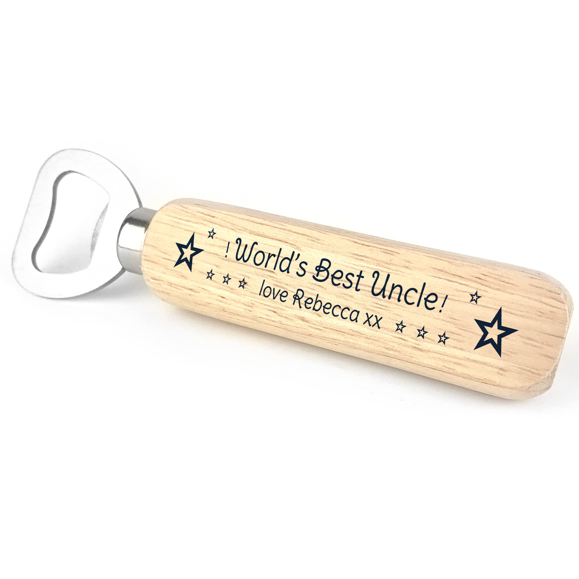 Personalised Best Uncle Gifts Wooden Bottle Opener Uncle Birthday Fathers Day Gift for Him Keepsake