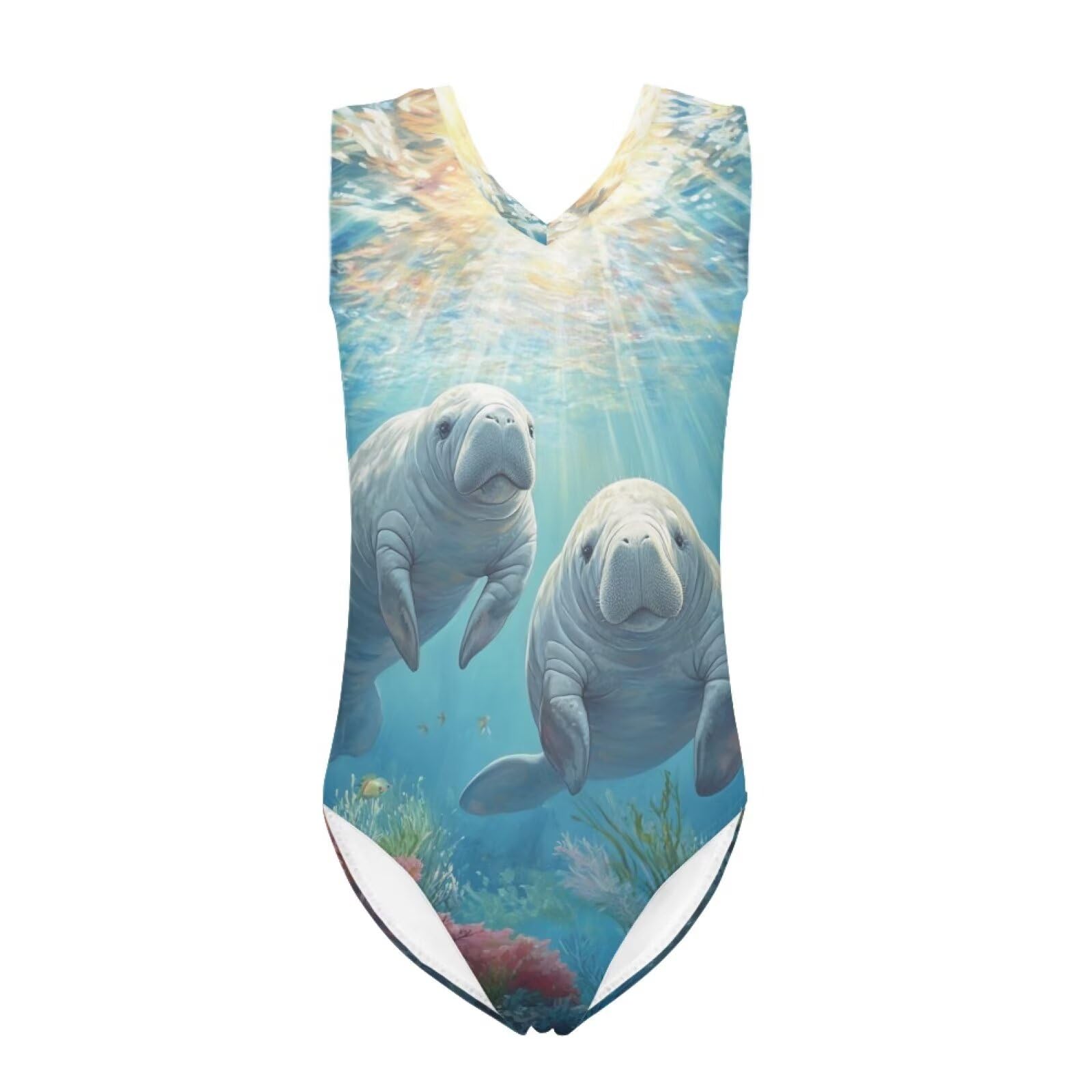 Xpyiqun Bathing Suits for Girls 3-14 Kids Summer One Piece Swimwear Beach Sport Sleeveless Swimsuits Athletic