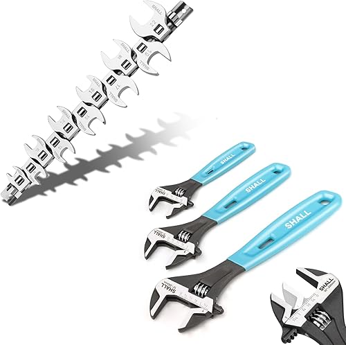 SHALL Juego de llaves de pie de cuervos métricas y llaves ajustables