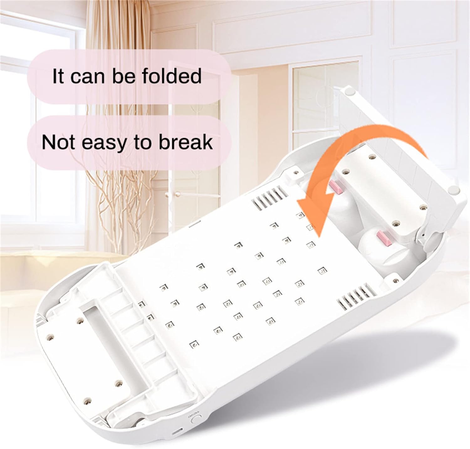 JMTALL Lámpara de uñas de gel con soporte para botella secadora de uñas UV de 48 W reposabrazos 30 luces LED para esmalte de gel accesorios