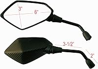 Vista 5 de Espejos retrovisores de fibra negra compatibles con Yamaha MT-09 SP 2023