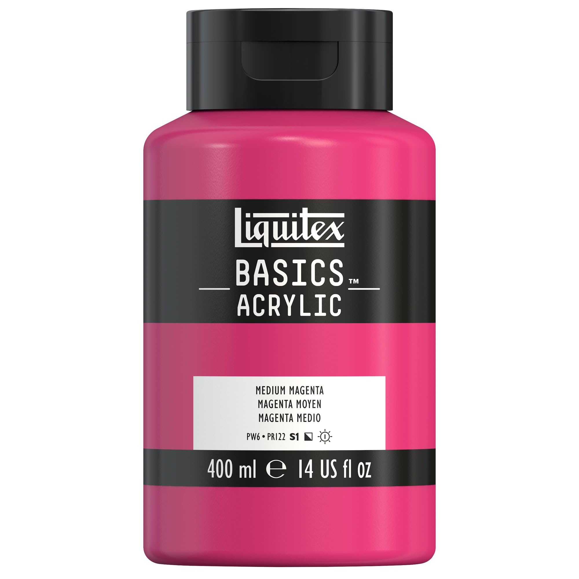 Liquitex Basics Acrylic Paint, Medium Magenta, 400 ml Bottle