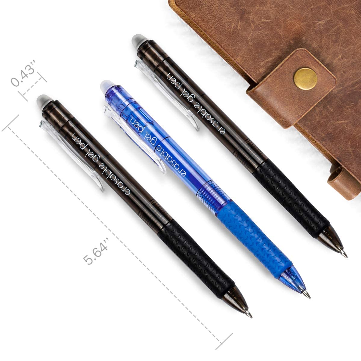 Vanstek 18 Pack Retractable Erasable Gel Pens Clicker, 9