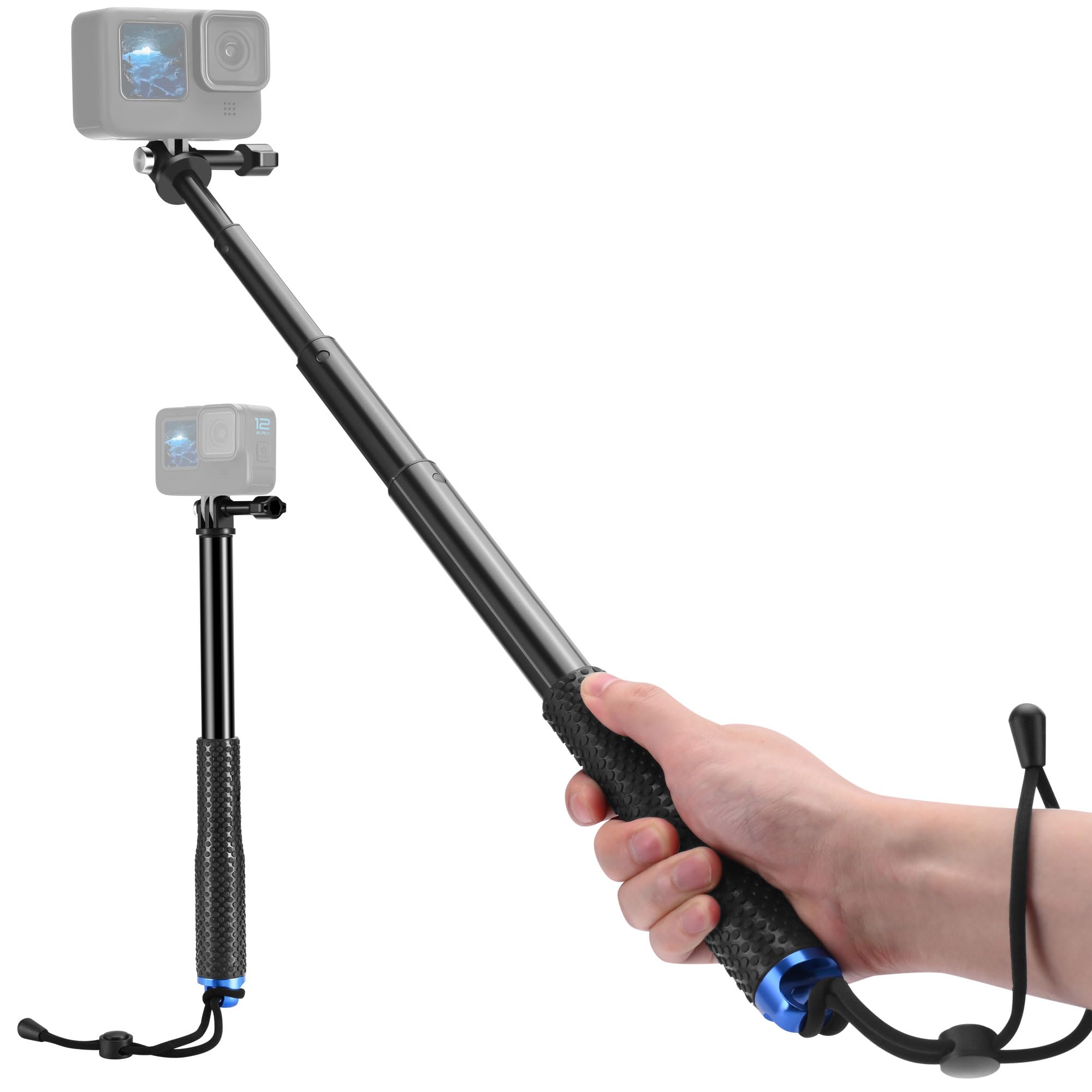 Verlengbaar Statief Voor GoPro Vkesen Teleskop-Stick Für GoPro, 48CM Wasserdichter-Selfie-Stick Für GoPro Hero 13/12/11/10/9/8 Drijvende Selfie Stick