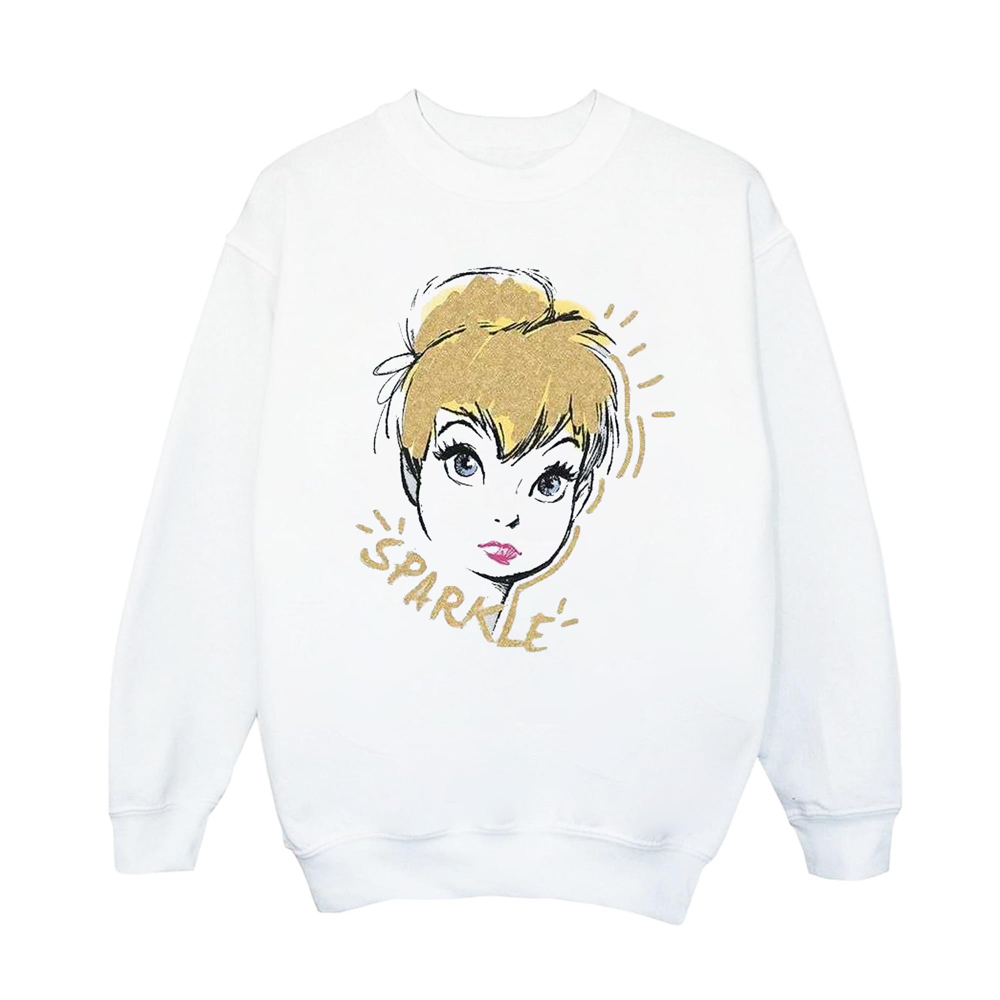 Sweat-Shirt Tinkerbell Disney Fille Idéal pour l'École et les Sorties Standard