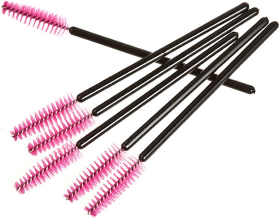 MF Cosmetic Makeup Brush Pink Synthetic Fiber Disposable Eyelash Brush Professional Makeup Tools.(50 pcs)