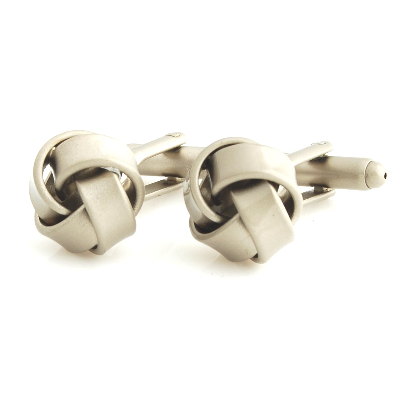 Peluche Classy Silver Matt Finish Knot Cufflinks for Men (B01BOM70FK) Amazon Price History, Amazon Price Tracker