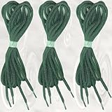  3 Paar Schnürsenkel in grün, rund, 85 cm/Ø 3 mm