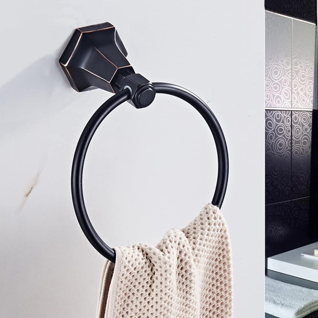 LSLYTQ Towel Rings, Solid Brass Gold Wall Mounted Towel Holder Hangers, Towel Rack, Bathroom Accessories, Home Decoration Towel Bar