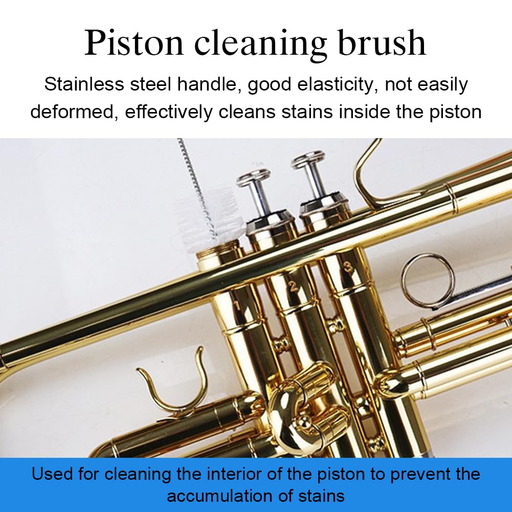 3 PCS Trombone Cleaning Kit Trumpet Cleaning Kit Trumpet Cleaning Brushes Trumpet Cleaning Care Kit Trumpet Cleaning Brushes Set Kit Musical Instrument Maintenance Care Accessory for Trumpets Bugles - Image 4