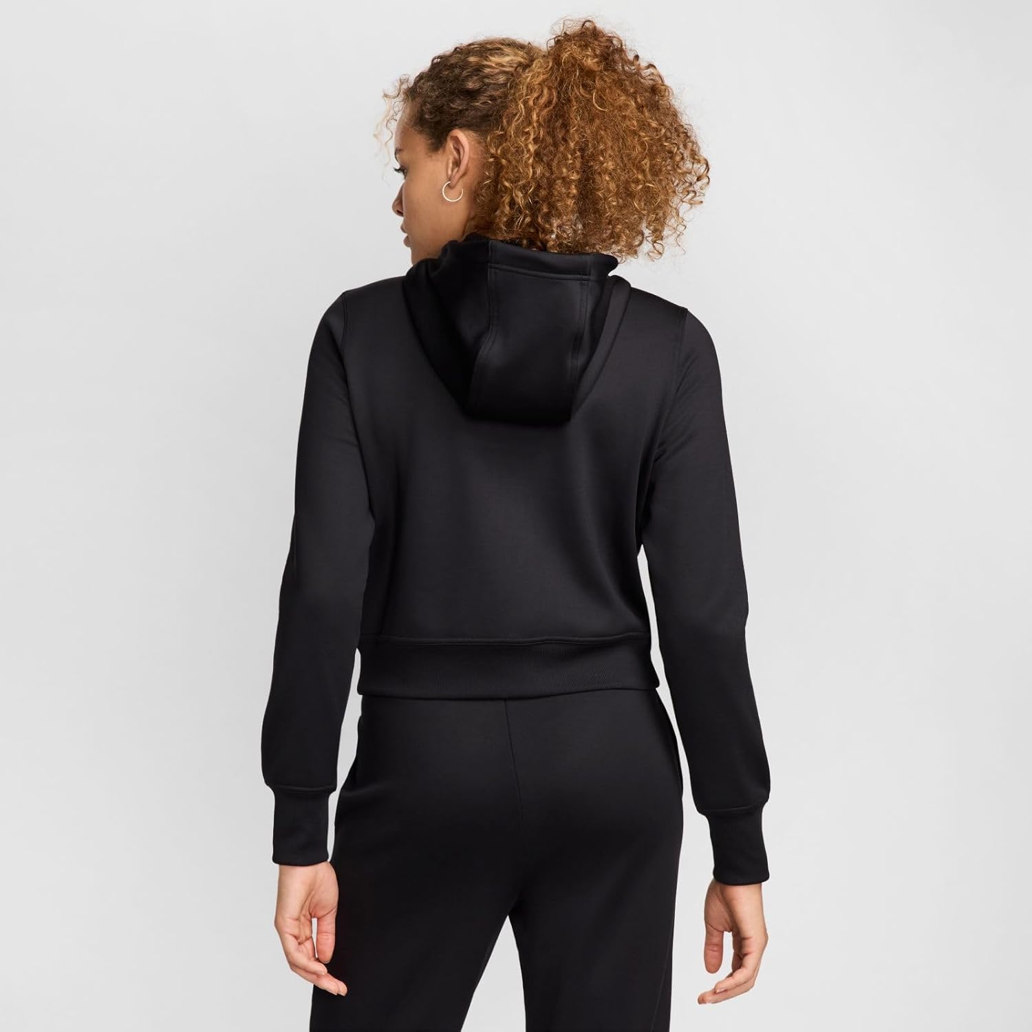 Nike Therma-FIT One Women's Full-Zip Hoodie (FB5216-010, Black/White) Size XX-Large