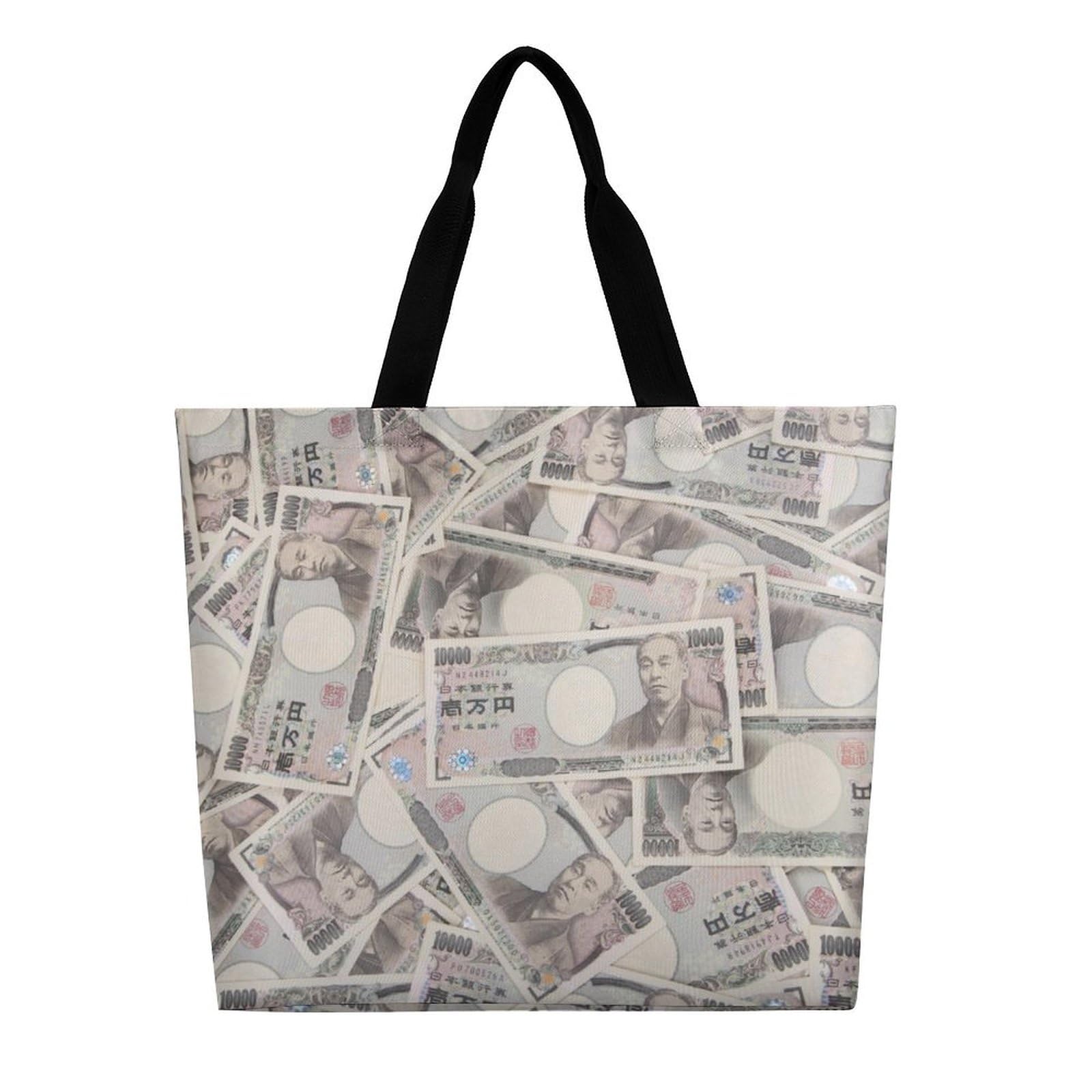 Amazon.co.jp: たくさんのお金柄 トートバック レディース 大容量  