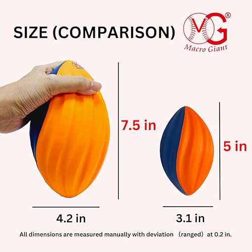 Miniatura 10 de Macro Giant - Juego de 8 bolas de fútbol en espiral de espuma de poliuretano de 5 pulgadas, varios colores, pelota deportiva de juguete para niños,
