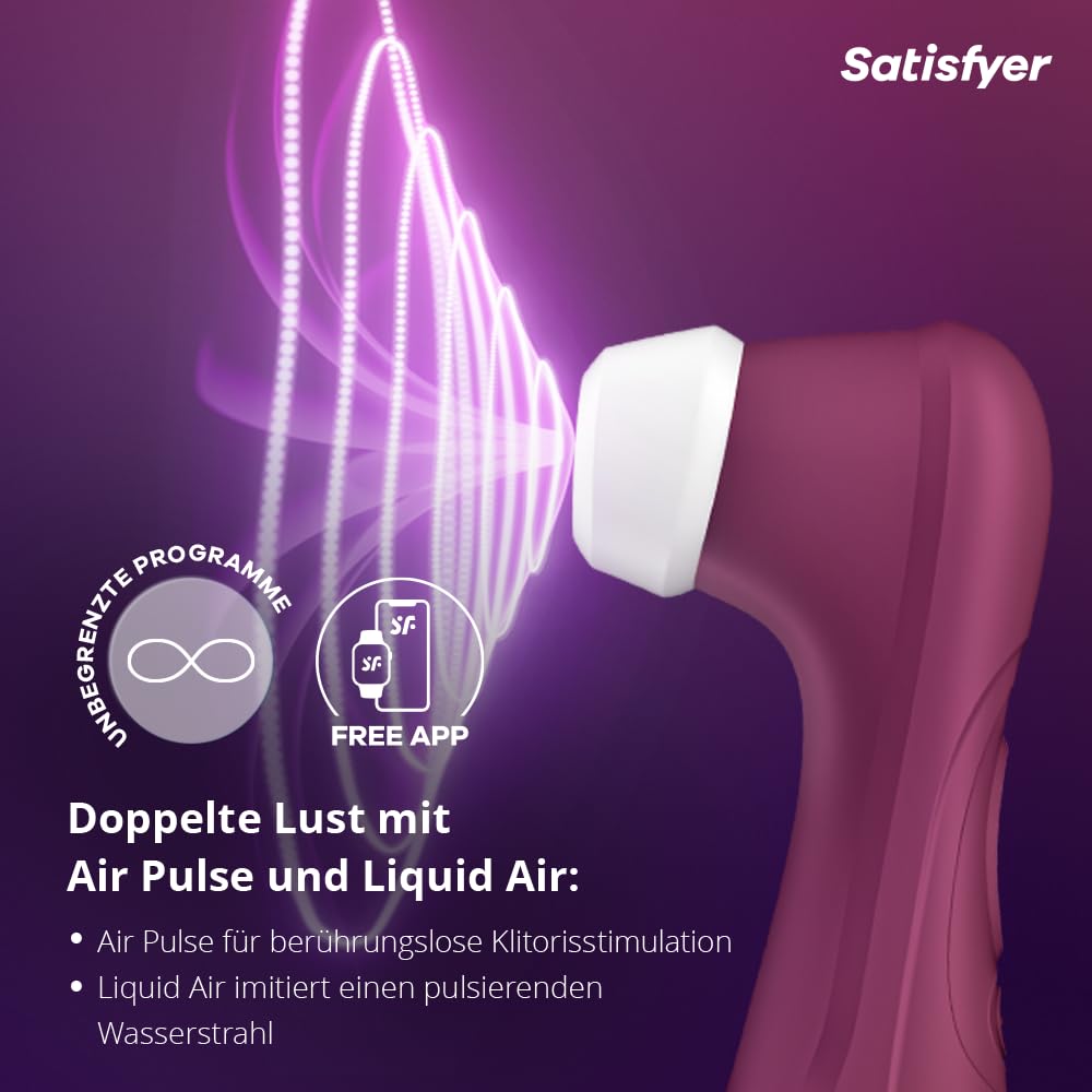 Satisfyer Pro 2 Generation 3 Vibrator mit Connect APP | Liquid-Air-Technologie | Leise Starke Klitoris-Stimulation | Druckwellenvibrator mit Vibrationen | Sex-Spielzeug Geschenk für Frauen | Dildo