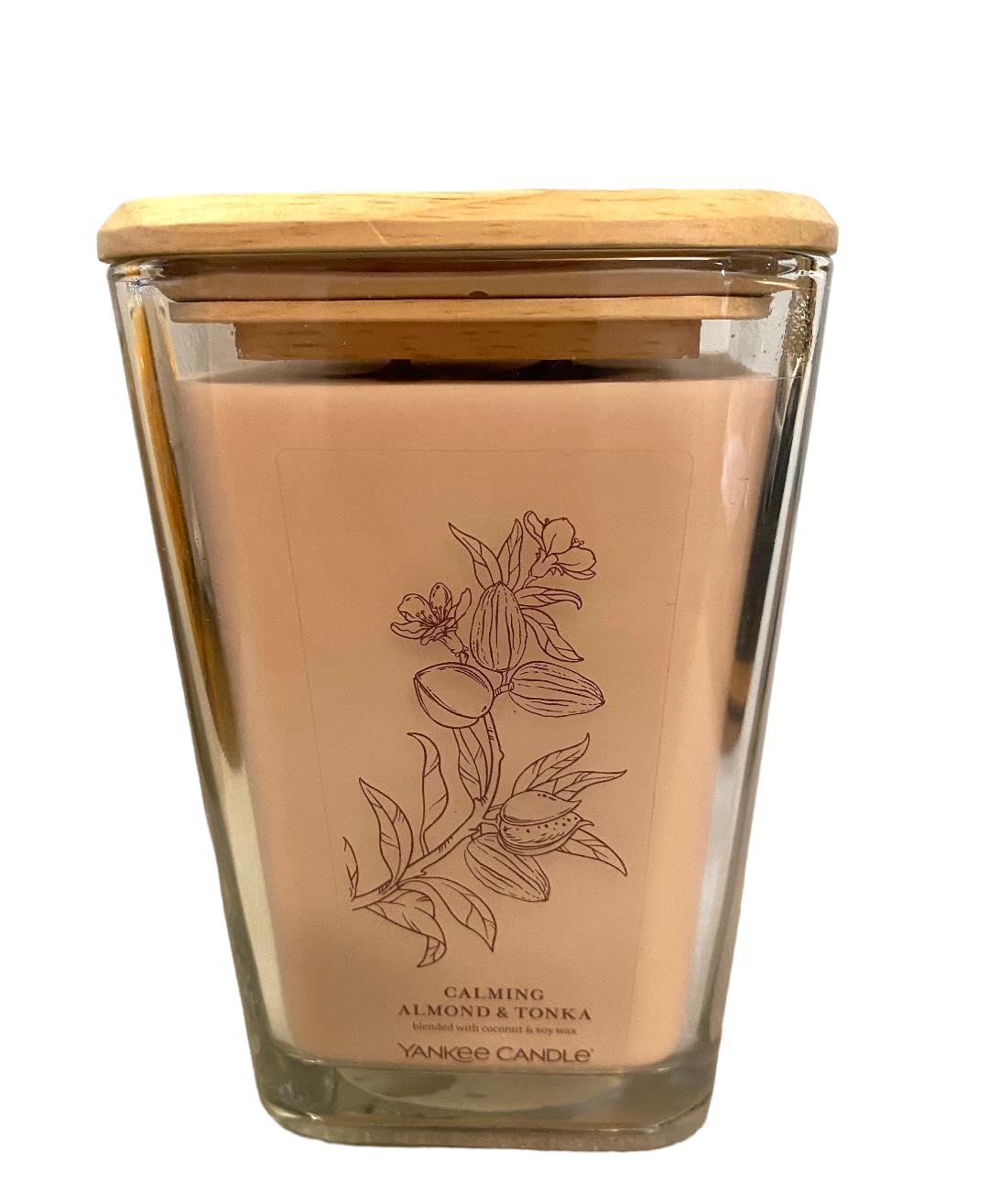 Yankee Candle Well Living Collection Calming Almond & Tonka Large Square Jar Candle