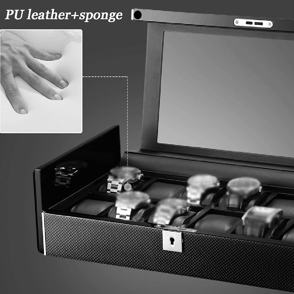 Home Watch Caja de Almacenamiento de Relojes mecánicos con tragaluz Transparente y Pantalla de múltiples Compartimentos, Ideal para Organizar su colección Beauty Comes