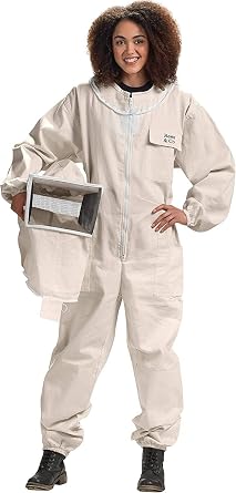 Bees & Co U75 Natural Cotton Beekeeper Suit With Square Veil