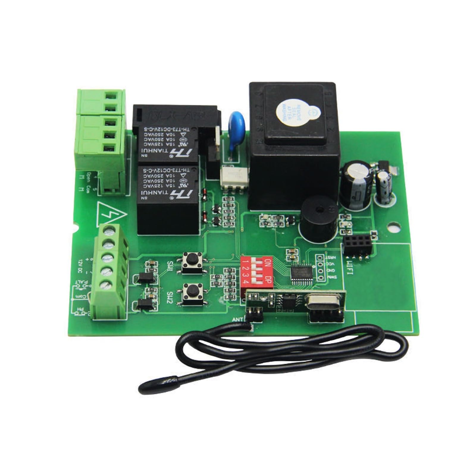 Receptor de motor universal CA, controlador moderno europeo for puertas enrollables(1Control board 2RC)