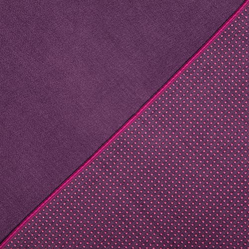 Serviette de Yoga GRIP2 | avec Picots antidérapants | en Microfibre | Serviette d'entraînement antidérapante pour Tapis de Yoga | Antibactérien | Bleu – Image 3