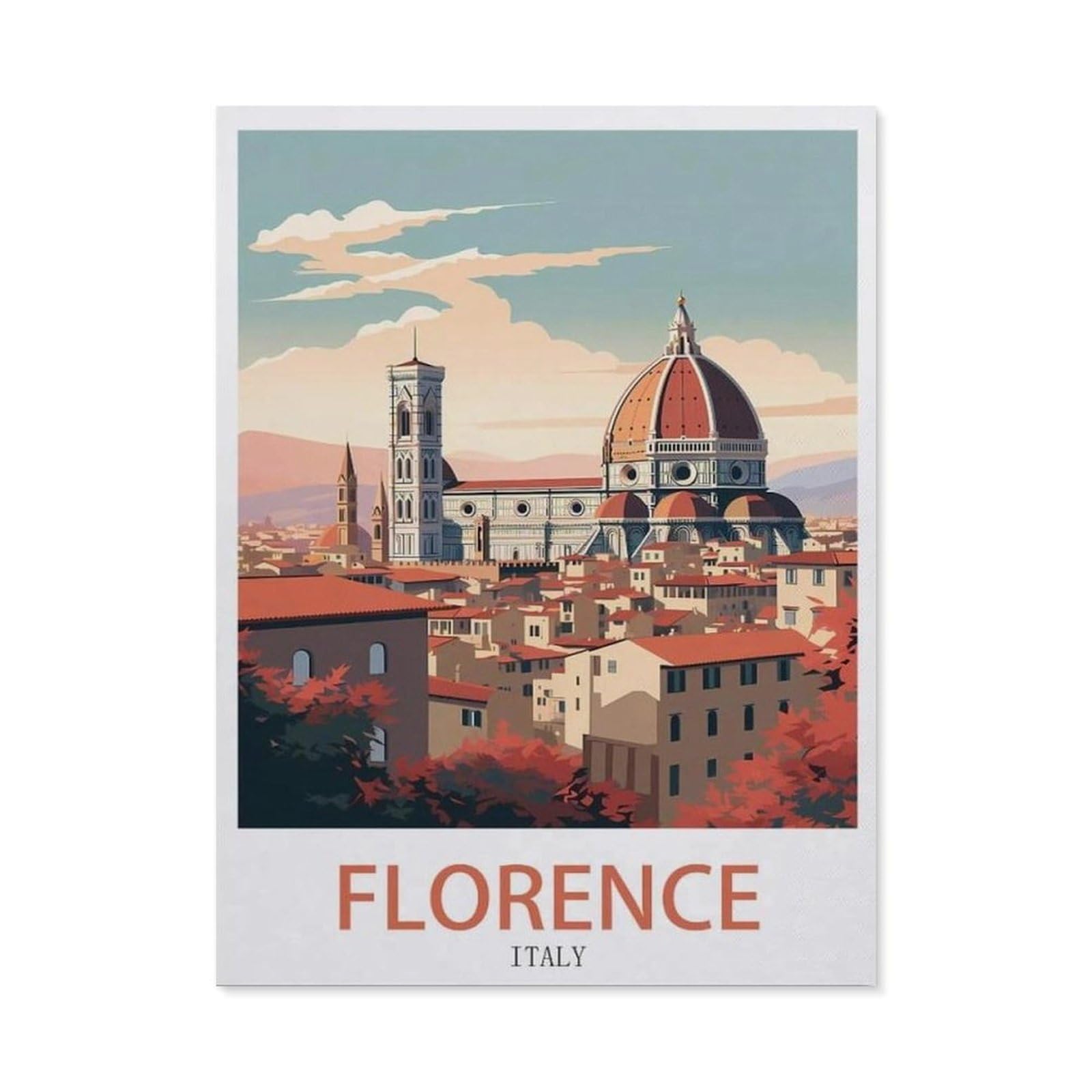 Metal Signs，Florence Italy(15x30cm）