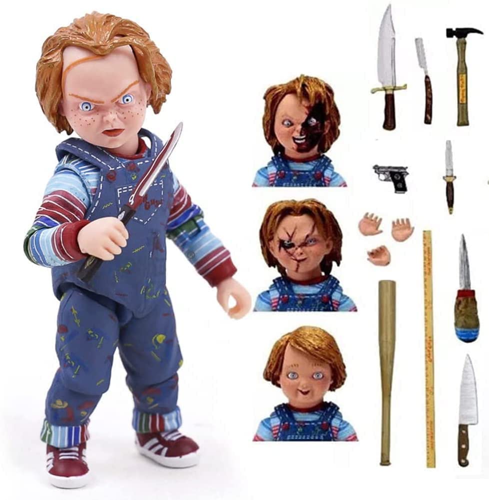 FitKiti Chucky Action Figurs Child's Play Doll Toy - Chucky Doll Good Guy Doll, Good Guys Chucky Doll Mafex Action Figure