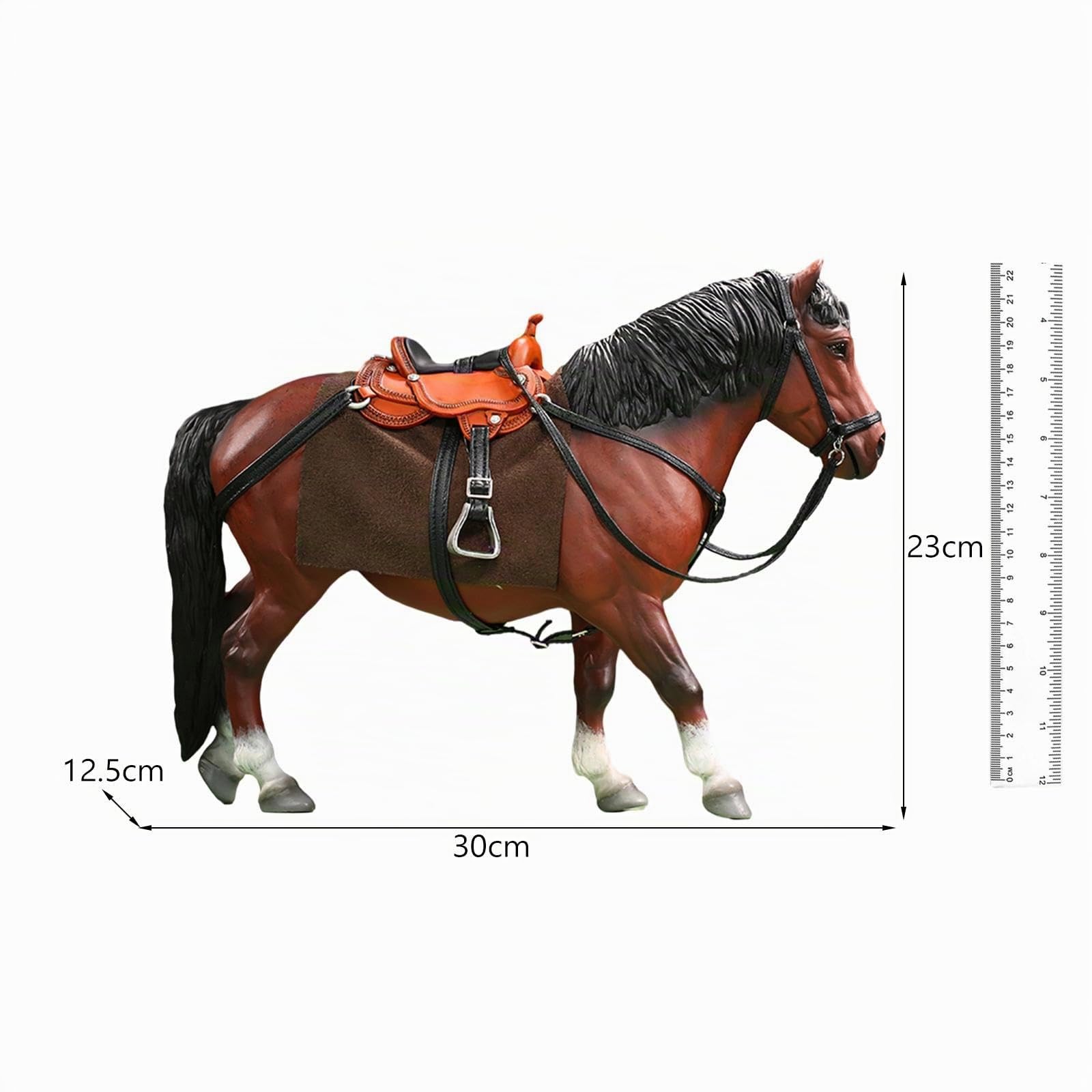 Figuras de Caballo a Escala 1/12, Figuras de Caballo coleccionables para Figura de acción de 6 Pulgadas, marrón