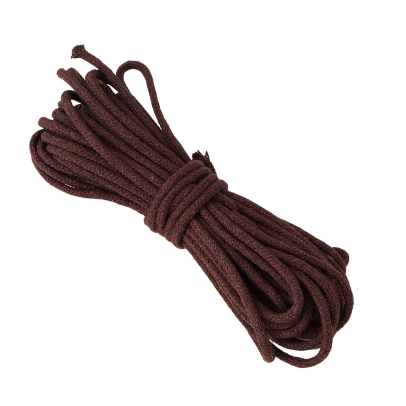 Cotton Macrame Cord 4mm 10m Core Spun Cotton Braided Rope Solid Color for DIY Tapestry Phone Bag Pendant Pet Leash Handcraft Decoration Accessories(Color19)