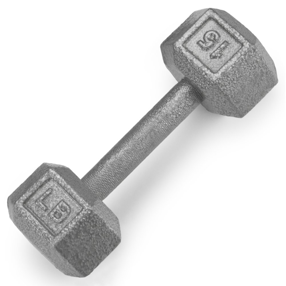Crown Sporting Goods Crown Sporting Goods SWGT,Cast Iron Hex Dumbbell