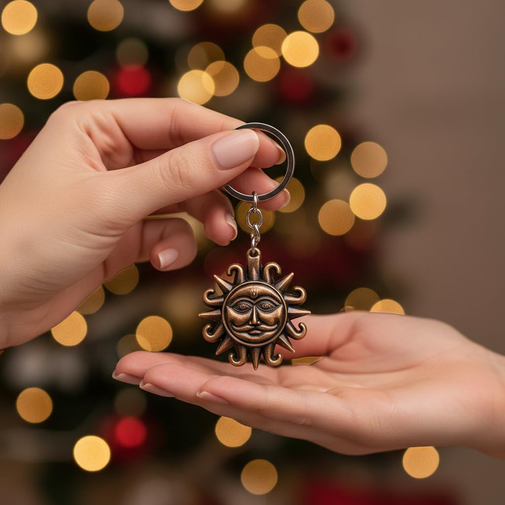Shree Surya (Lord Sun) Charm Keychain for Gifting, Good Luck and Protection-image-7