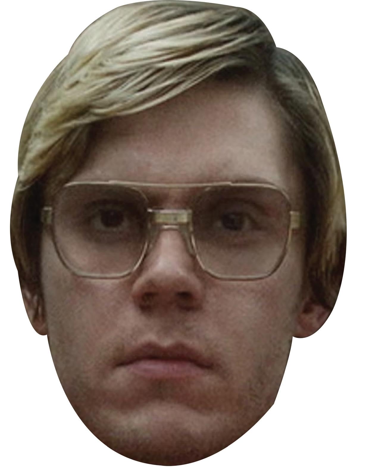 FoxyPrinting Jeffrey Dahmer Face Mask – Realistic Cardboard Celebrity Mask for Stag Do, Hen Do, Fancy Dress & Costume Parties – Fun Party Disguise, Ready to Wear