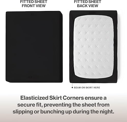 Miniatura 2 de Superity - Sábana bajera ajustable de lujo de calidad de hotel, 100% algodón, ultrasuave, agradable al tacto e hipoalergénica, bolsillo profundo