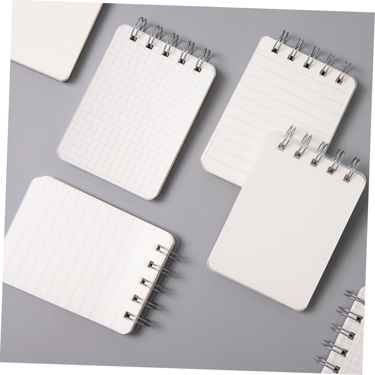 NUOBESTY 5 Set Di Mini Quaderni Tascabili Con Quaderno A Spirale Piccolo Blocco Note Compatto Per Ufficio Carta Robusta Essenziale Per L'uso Quotidiano 4 Pezzi * 5