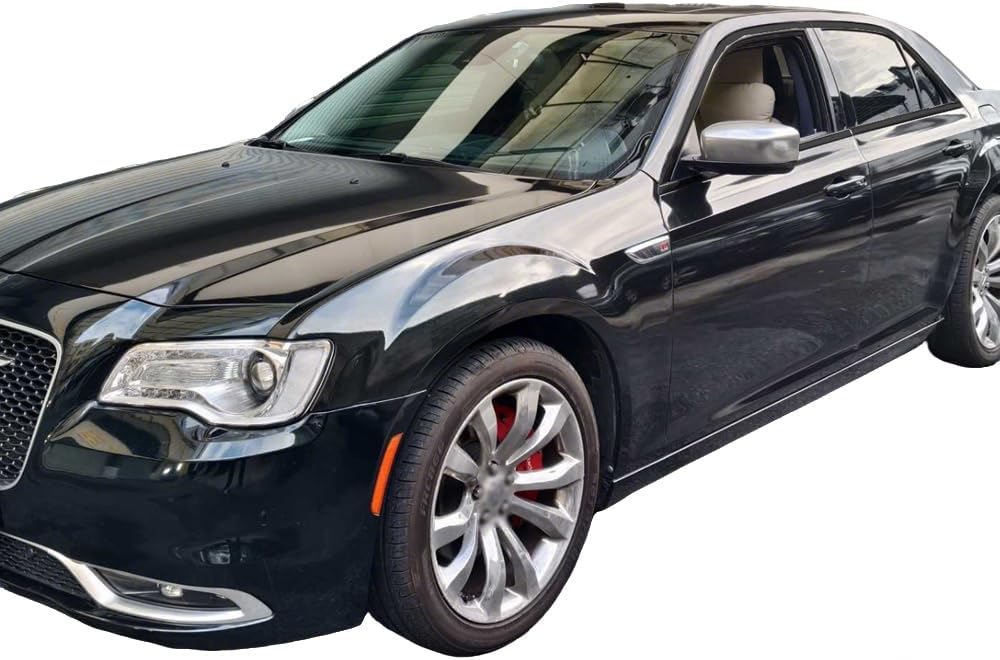 Window Trim Chrome Delete Blackout Overlay Pre-Cut Genuine Vinyl for Chrysler 300 2012-2023 Glossy Black Pattern